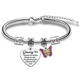 SMARGO Granny Bracelets Birthday Women Charm Jewellery Presents Mothers Day Gifts From Grandchildren