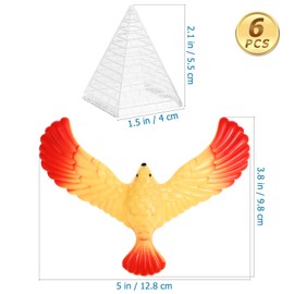 Toyvian Pack of 6 Balance Birds Balancing Eagle Children Physics Science Adults Office Desktop Novelty Eagle Trick Party (Random Colour)