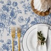 AIBIIN 132x182cm Blue Floral Tablecloth Rustic flowers Rectangle Table Cover