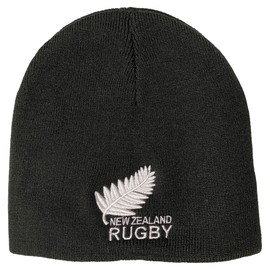 New Zealand Rugby Logo Beanie Black