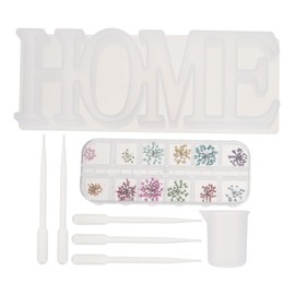 OHPHCALL 1 Set Craft Making Mold Kit with Dried Flowers DIY Epoxy Mould for Unique Handicrafts Non Stick Complete Accessories for Daily Projects