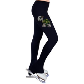 NY2 SPORTSWEAR Figure Skating Practice Pants with Rhinestones R53 - Adult Sizes- (Adult Large) Black