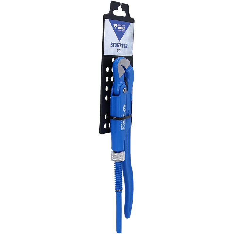 BRILLIANT TOOLS BT067112 Corner Pipe Wrench 1/2 Inch 45° Angled