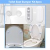 Ruayia Pack of 12 Toilet Seat Buffers, Toilet Seat Bumper