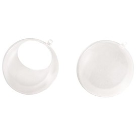 RAYHER Hobby Rayher 39476800 Plastic Ball 2-Piece Diameter 10 cm with Cut-Out Diameter 6 cm Clear