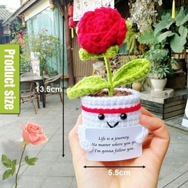 Hnqiqs 25PCS Positive Crochet Animals Bulk Encouragement Gifts Emotional Support Rabbit Plush Positive Panda Knitted Doll with Cheer Up Card Birthday for Coworker Friends Home Decor