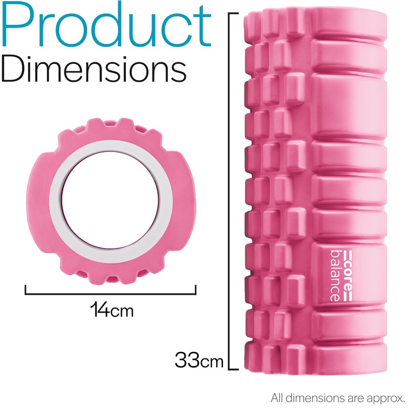 Core Balance Foam Roller For Deep Tissue Muscle Massage, Trigger