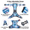 PoyPet Plaid Dog Harness, No Pull Front Clip Pet Vest