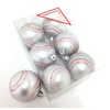 PEPPERLONELY Baseball Shatterproof Sports Ball Ornaments/Decorations, Set of 6PC, 65mm