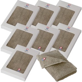 Bloom Imabari Towel Certified Hand Towel, Petite Gift, Set of 8, Just Face, Handkerchief, Gift Box, Individual Packaging, Large, Made in Japan, Water Absorbent, Quick Drying, Large, 100% Cotton