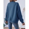 MEROKEETY Basic Zip Front Sweatshirts Crew Neck Solid Color Casual