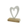 10th Anniversary Rustic Metal Heart Decoration – Free Standing Aluminium