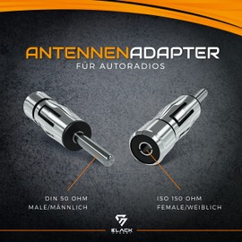 BlackNugget® Antenna Adaptor Car Radio DIN – ISO – Antenna Plug Socket – Antenna Adapter Universal Radio Adapter Car Antenna – Pack of 1