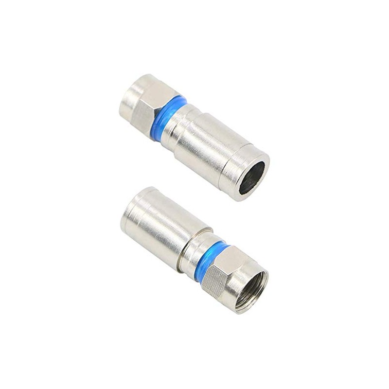 Compression RG6 F Connector Coax Coaxial Adapter Plug for Satellite