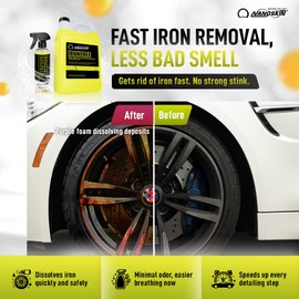 Nanoskin IRON FREE Paint, Wheel and Glass Decontamination Fall Out Remover 16 Oz. - Removes Iron Particles in Car Paint, Motorcycle, RV & Boat | Use before Clay, Wax or Car Wash for Car Detailing