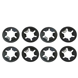 sourcing map Press Lock Washer Locking Clips Fastener Internal Tooth Washers M6 x 16 mm 65Mn Black Pack of 8