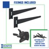 IRONTITE® Black Garden Gate Fitting Kit 12", Gate Hinges &