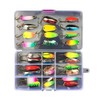 VOANZO Fishing Lures, 30 Pcs Spinner Baits with Plastic Box