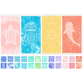 Vikumond Thin Turkish Beach Towel Lightweight Soft Cotton Extra Large XL Oversized Sand Free Sandproof Absorbent Quick Dry Towels Cloud Bath Pool Travel Compact Essentials Accessories for Adult Gifts