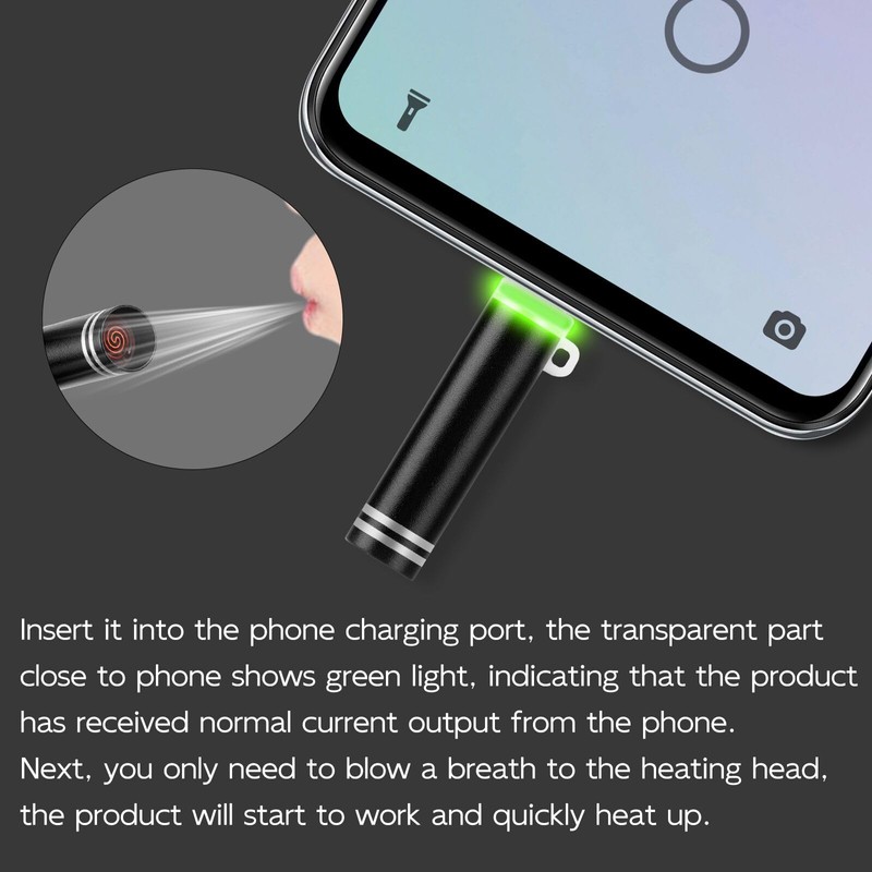 Blowing it II Electric Lighter USB C, Windproof Waterproof Lighter