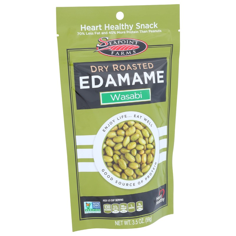 Seapoint Farms Dry Roasted Edamame, Wasabi, 3.5 Oz