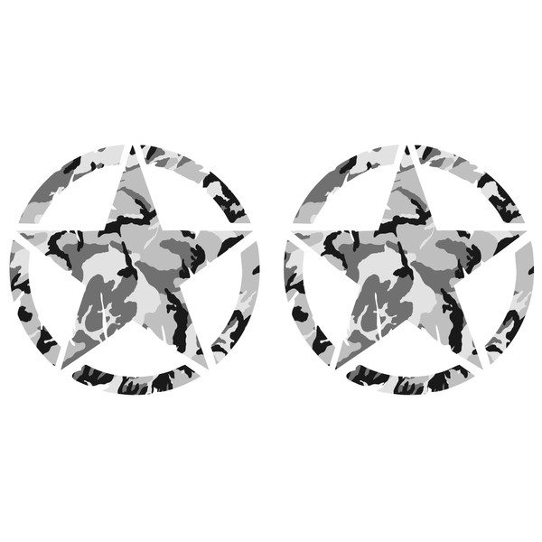 GamesMonkey Destroyed Military Star Aufkleber US Army C Shapes Kit