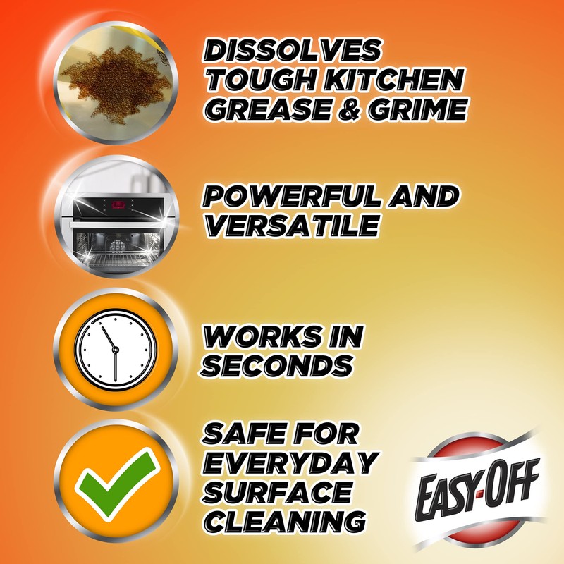 Easy-Off Specialty Kitchen Degreaser Cleaner, 16 Fl Oz Bottle (Pack