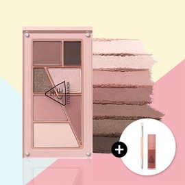 3CE 3CE Layer It All Eye Palette Layer It All Dual Eye Brush + Mini Rosy Hip / 쓰리씨이 3CE레이어 잇 올 아이 팔레트 (증)레이어 잇 올 듀얼 아이 브러쉬+미니 로지 힙