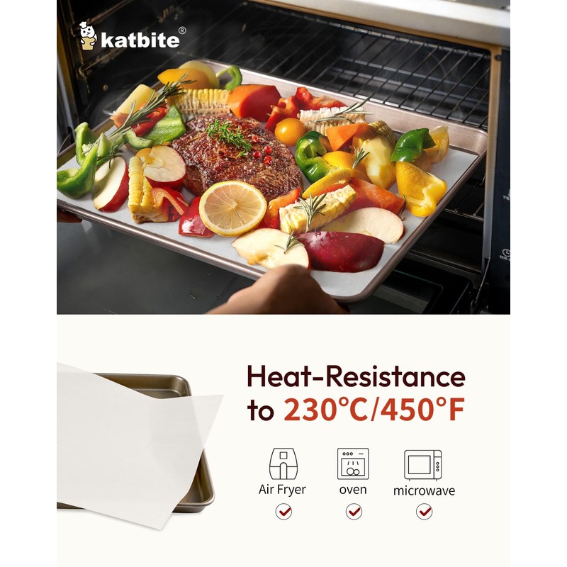 Katbite 350Pcs 9x13 In Parchment Paper Sheets, Heavy Duty White