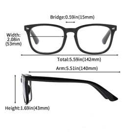 Suertree Myopia Shortsighted Glasses with Strength for Men and Women Black -0.5, black