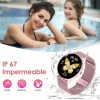 Anfei 1.28 Ft Pantalla HD Táctil Smart Watch mujer, Reloj