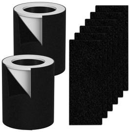 HP670 Replacement True HEPA Filter Set Compatible with Hunter HP670 Large Tower True HEPA Air Cleaner Purifier, Part Number H-HF670-VP, 1 x HEPA + 4 x Activated carbon