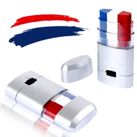 Independence Day 250th，2 Pcs Red White and Blue Face Paint Sticks , Reduction Football Face Paint 4th of July USA Accessories，for football Face Paint, Rugby,Softball, Baseball,Lacrosse (2)