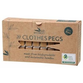 GO BAMBOO Clothes Pegs Biodegradable 20 Pack