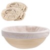 6 Packs Round Bread Proofing Basket Cloth Liner Rattan Baking