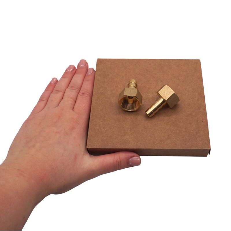 SKIR'CO Pack of 2 Female Thread Barb Brass Fitting 1/2