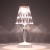 LED Crystal Table Light USB Charging Transparent Prism Dimmable Desk