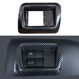 ruihe Carbon Fiber Color Trunk Switch Cover Dashboard Light Adjustment Trim Fit for Toyota Highlander 2020 2021 2022 2023 2024 Accessories (Low Version)