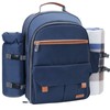 Sunflora Picnic Backpack for 4 Person Set Pack with Insulated