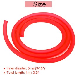 ZAMDOE Red Hose Kit for GY6 50cc 150cc 139QMB 157QMJ Tao Tao Scooter ATV Motorcycle, Quad Hammerhead Twister 150 GTS Buggy Go Kart Parts with Fuel Filter Spring Clamps
