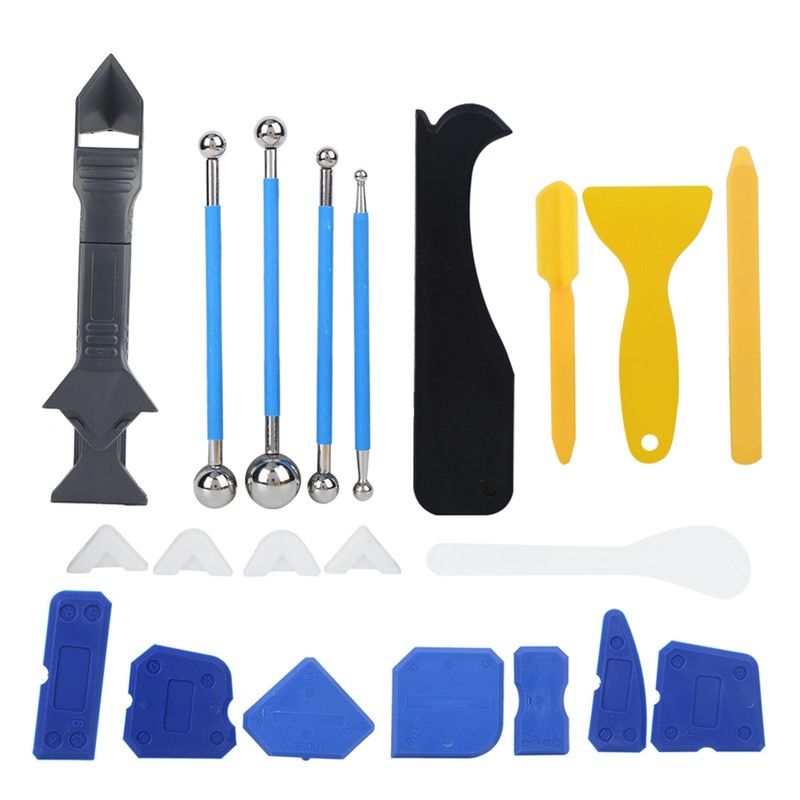 22Pcs/Set Plastic Sealant Spreader Glass Glue Caulking Scraper Sewing Beautify