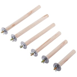 LIYONGHE 6 Pcs Bird Perches for Parrots Non-Toxic Wood Parrot Stand Cage Accessories Parakeet Perch Parrot Platform Grinding Claw Sticks for Bird Roost