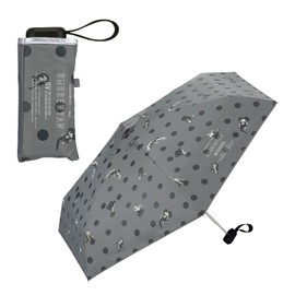 [2025] Parasol Masayuki Oki × Wpc. Sun and Rain Shading Umbre Nyan Dot Mini Gray Folding Umbrella Lightweight Commuting to Work or School Cat Stylish Cute Women Ladies Compact Small Monochrome Polka