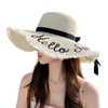 Lhyxuuk Women's Straw Hat, 4.7 inches (12 cm), Wide Brim,