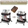 Melody House 2 Tier Metal Utility Rolling Cart Storage Organizer