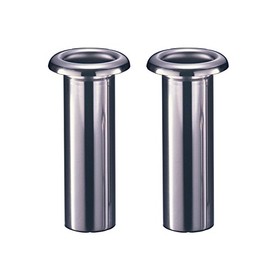 Flower Stand for Graves, Premium Stainless Steel, Medium Insert, No Brim, Tube Diameter: 1.9 inches (48 mm), Ring Bottom Depth: 5.7 inches (145 mm), Set of 1 to 2 (S-48) (3. Large)