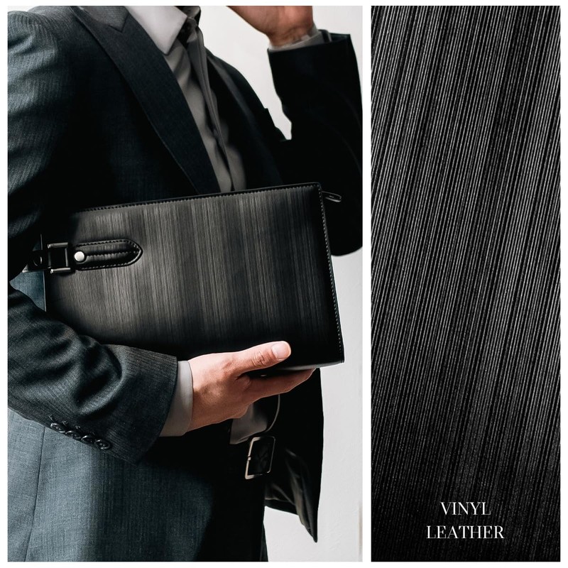 Dom Teporna Men's 2nd Bag, Wide Opening, Clutch Bag, YKK