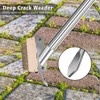 GHWMYD Crack Weeder Brush Heavy Duty Wire Broom Set, Multifunction