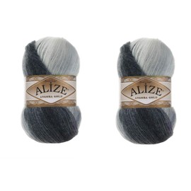 Alize Angora Gold Batik Yarn 20% Wool 80% Acrylic Lot of 2skn 200gr 1204yds Thread Crochet Lace Hand Knitting Turkish Yarn (1900)