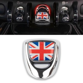 x xotic tech Car Engine Start Stop Pushbutton Cover Cap Ignition Starter Trim Decal Auto Interior Accessories Compatible with Mini Cooper F54 F55 F56 F57 F60 (Red/Blue Union Jack Flag)
